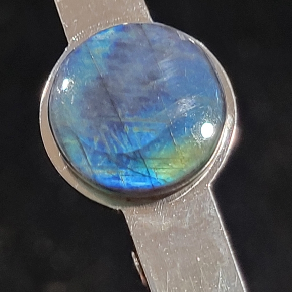 Labrodite tie clip stamped 1818. - Picture 4 of 10